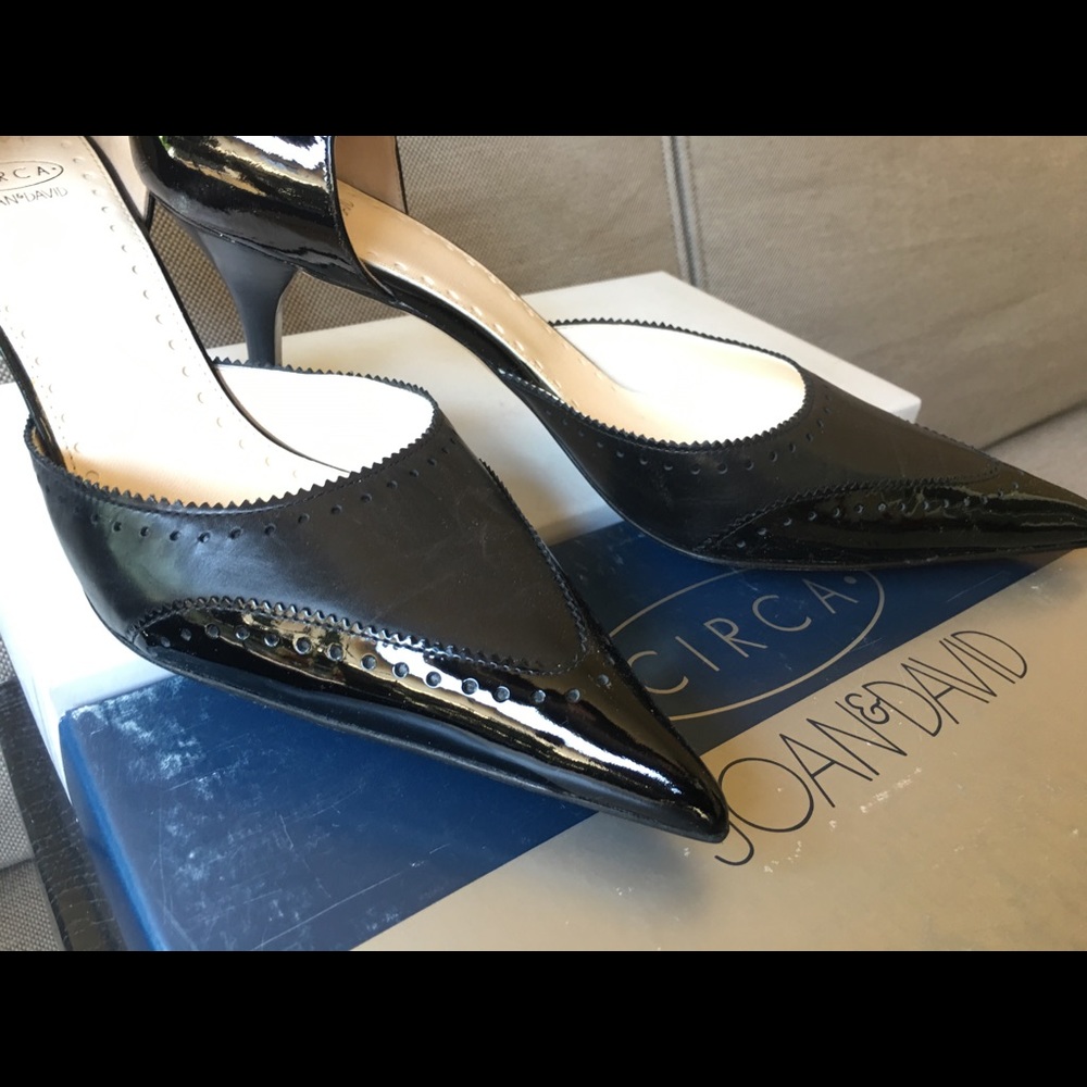 Circa Joan & David Black Leather/Patent Leather